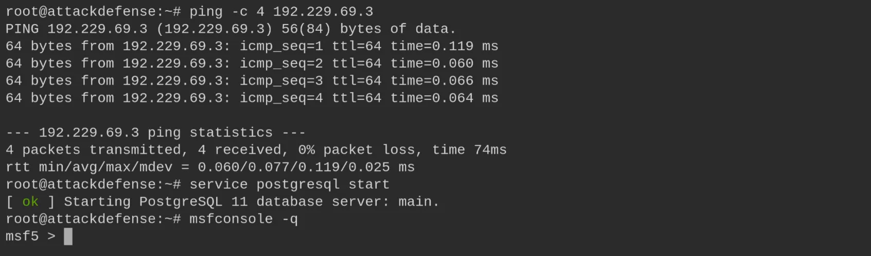 Connectivity check and MSF startup