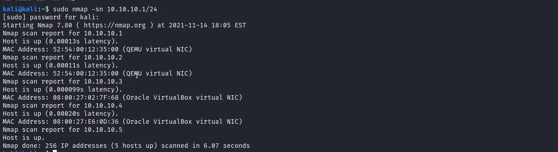 Host discovery with Nmap