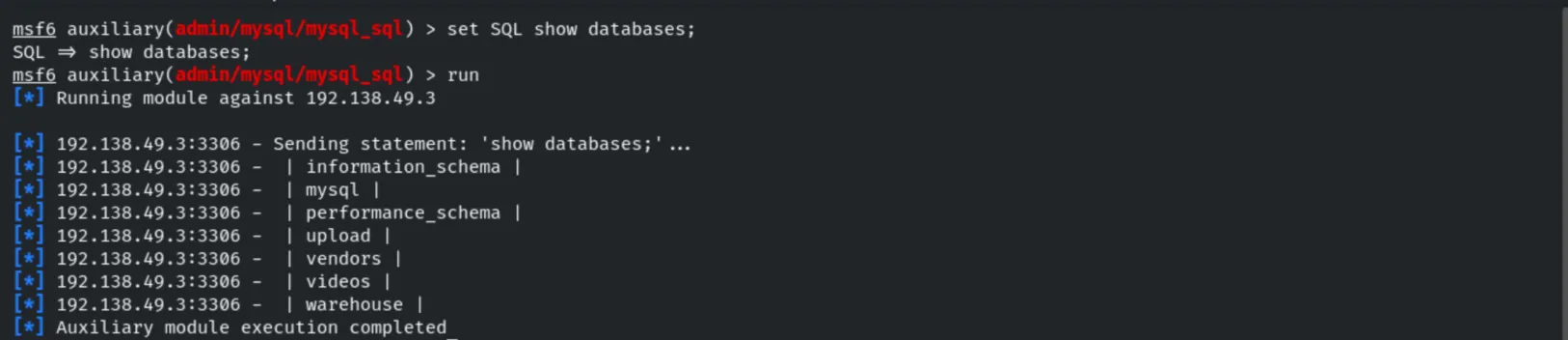 mysql_sql - show databases