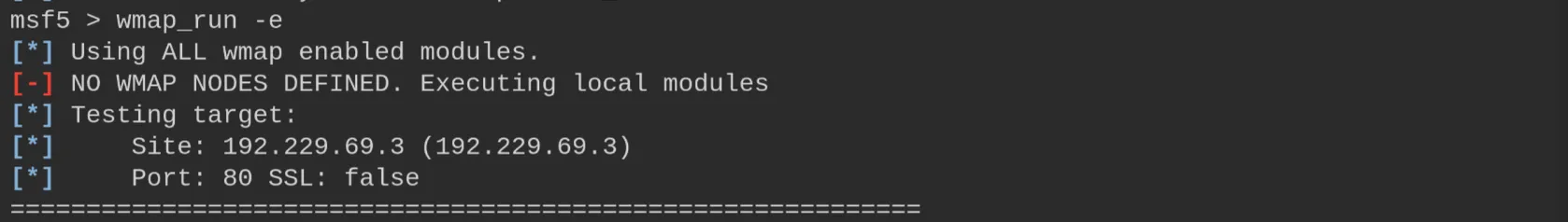 wmap_run -e - launching all modules