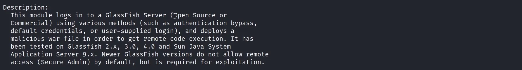 GlassFish module info