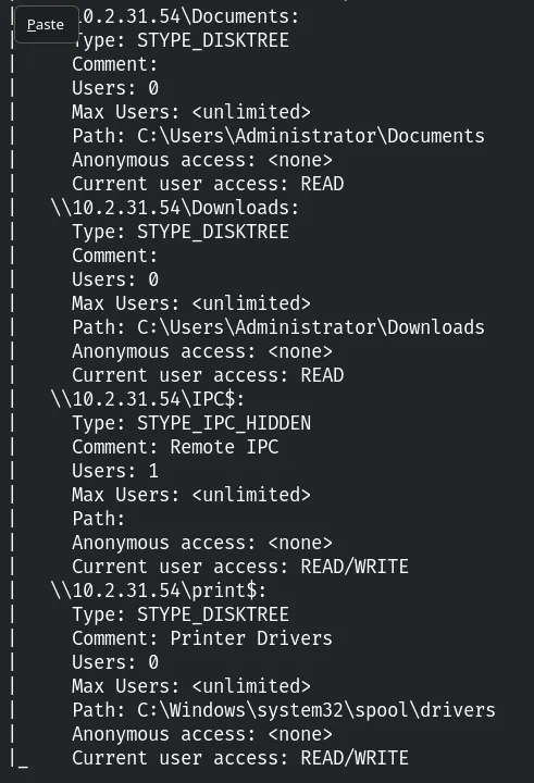 smb-enum-shares (authenticated) - user shares, IPC$ and print$
