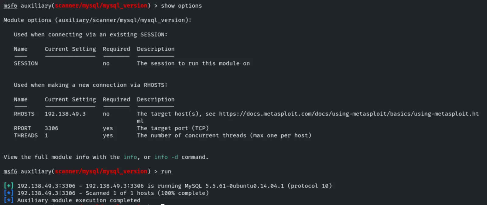 mysql_version output