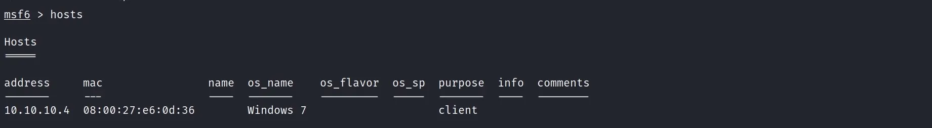 hosts command