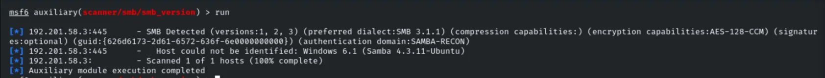 smb_version output