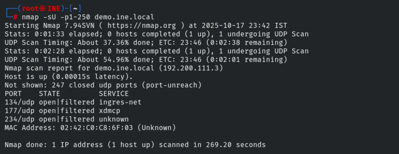 UDP port scan