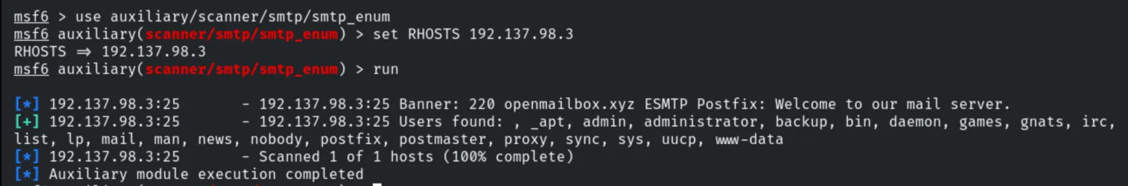 smtp_enum confirmation