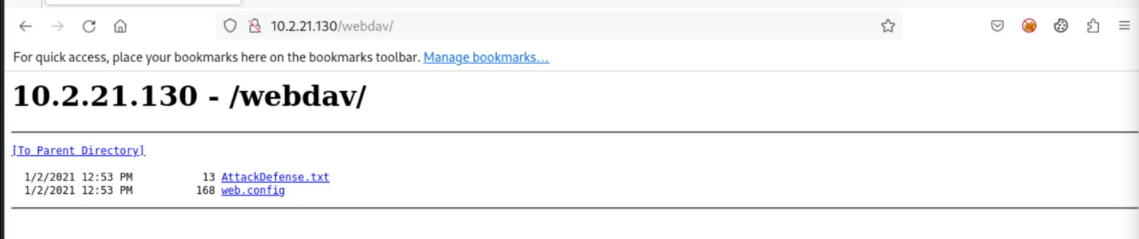 Browsing /webdav/ after authentication
