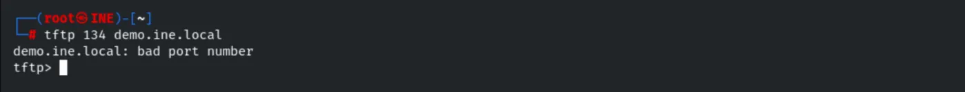 Connecting with the tftp client