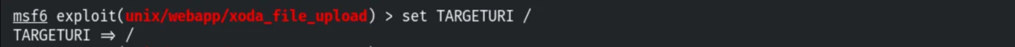 Setting TARGETURI to the web root